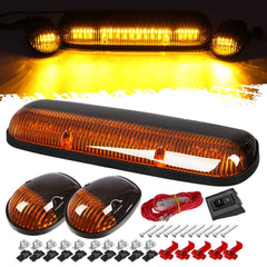 Partsam amber LED cab light three-pack for improved night visibility.