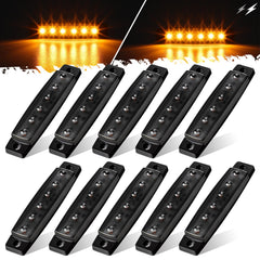 Partsam amber LED strobe light 3.8 inch for increased trailer visibility at night.