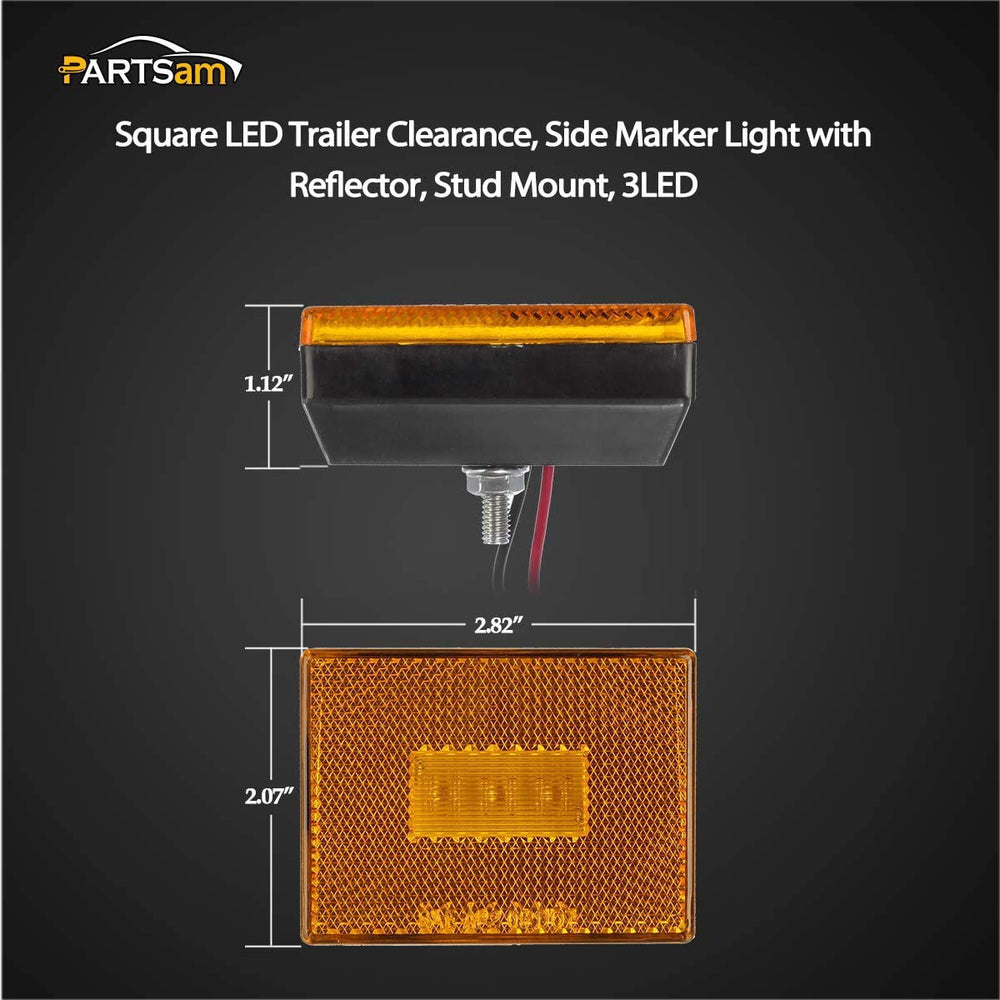 Partsam amber marker light ideal for boat trailers and motorhomes.