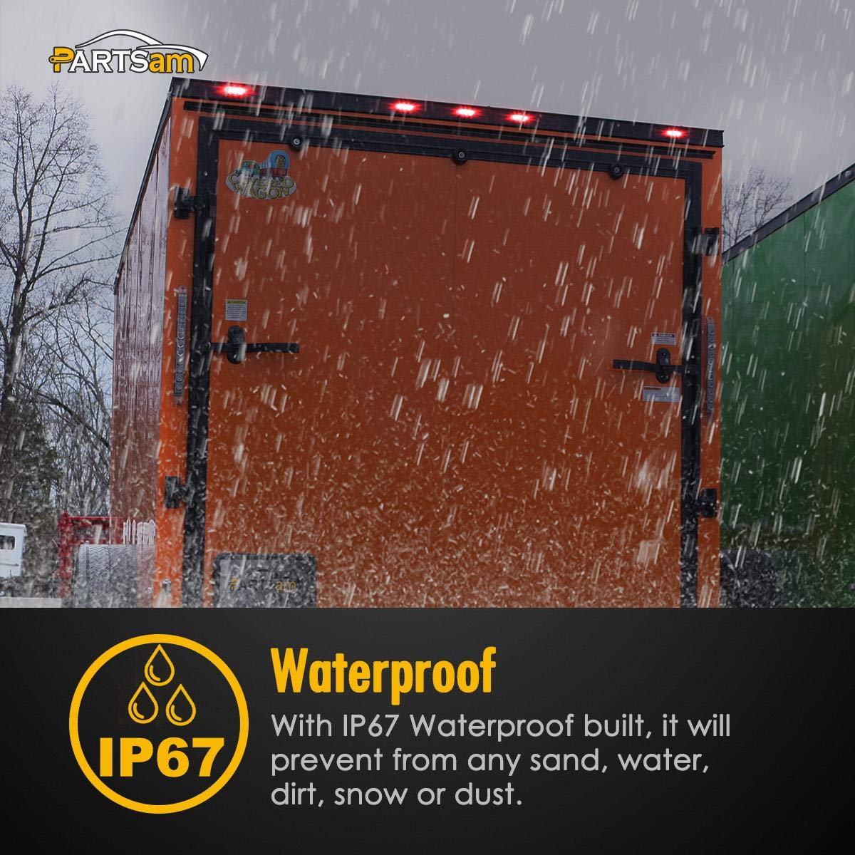 Partsam amber and red marker lights offer versatile vehicle lighting options