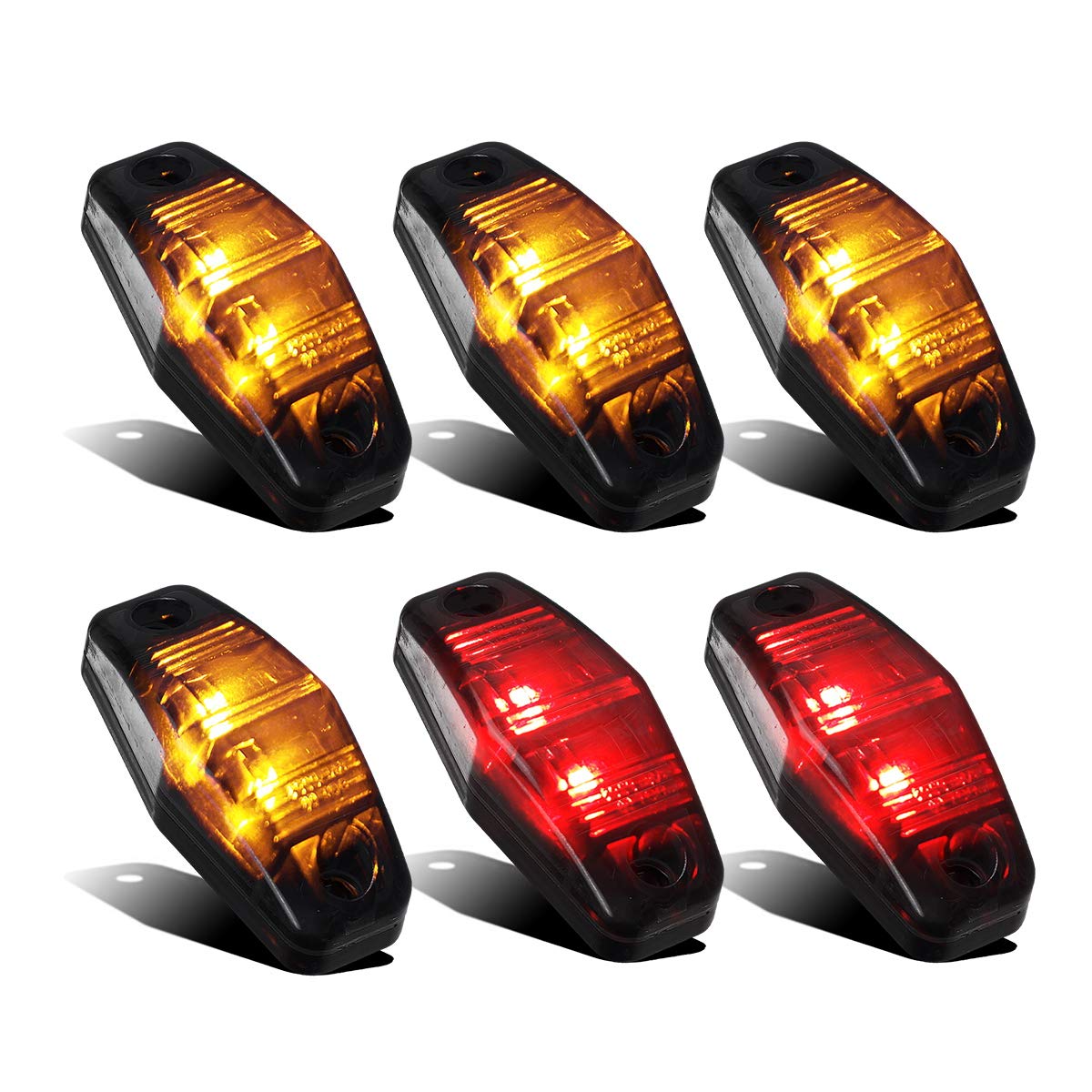 Partsam amber smoked side marker light on trailer improves visibility at dusk.