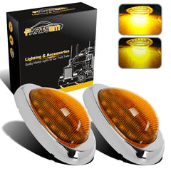 Partsam amber sleeper cab LED side marker light enhances daytime and night visibility.