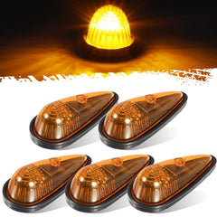 Partsam Amber Teardrop Cab Light front view with 9 LEDs for night visibility