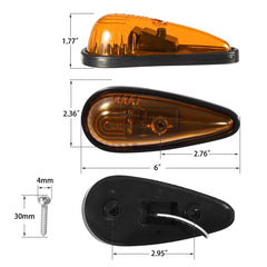 Partsam Amber Teardrop Cab Light rear view for conspicuity at night