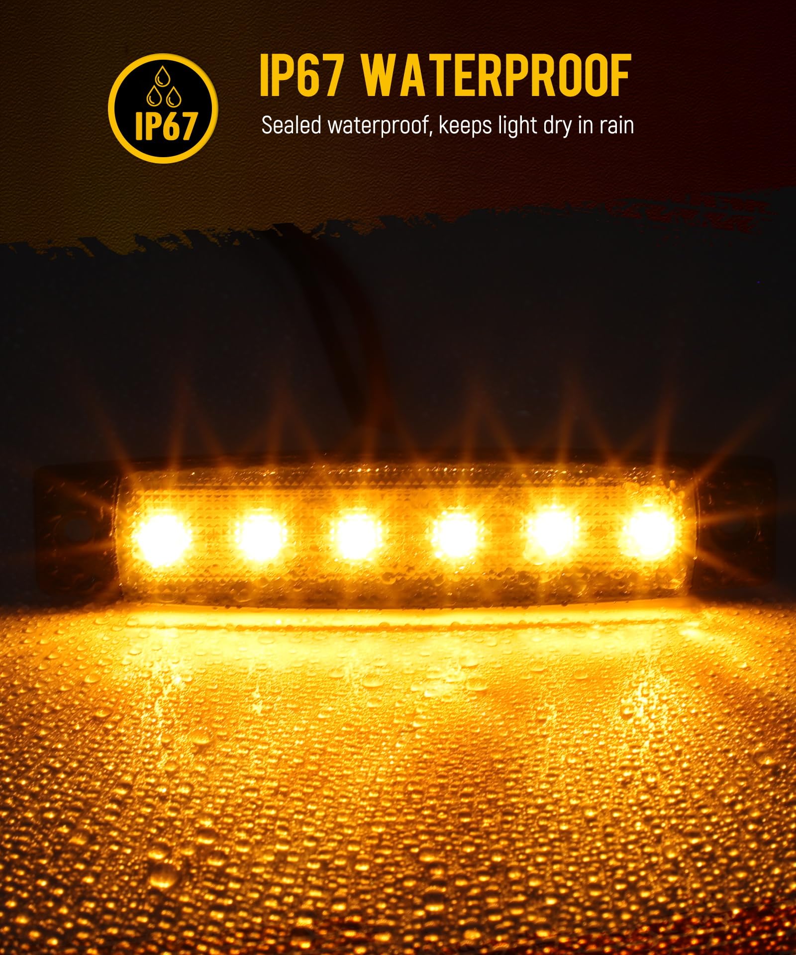 Partsam amber turn signal light improves visibility for trucks and RVs.
