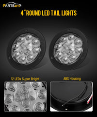 Partsam backup light 4-inch flange side view shows rugged waterproof construction