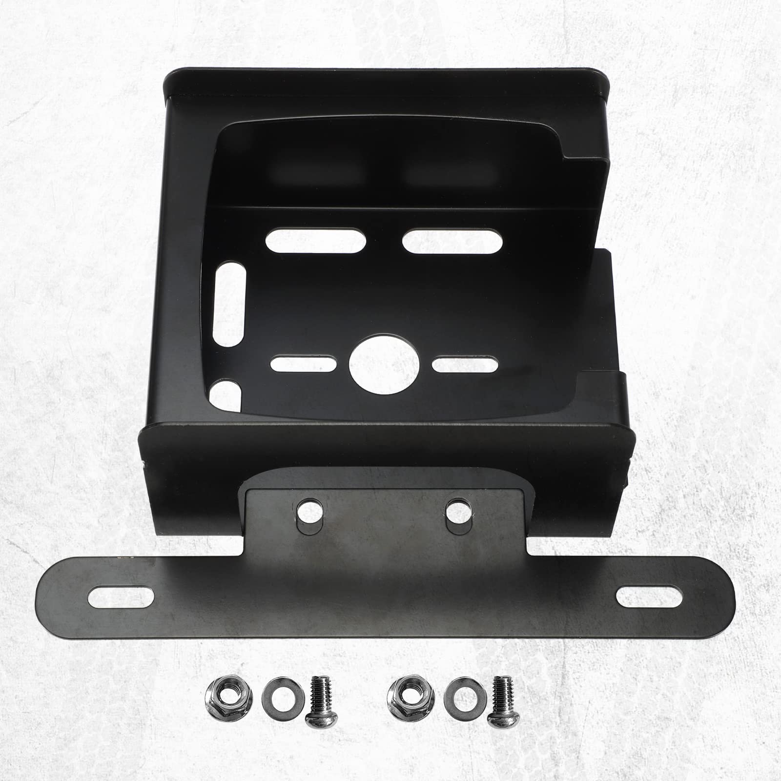Partsam black painted mounting box for weather-resistant trailer setup