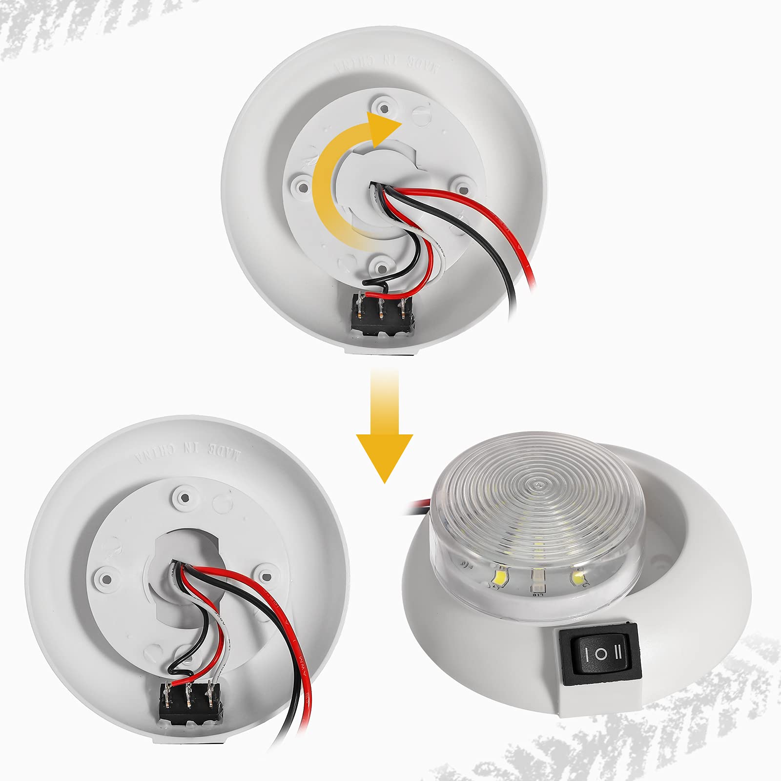 Partsam blue/white LED dome light delivers a wide 120-degree beam.