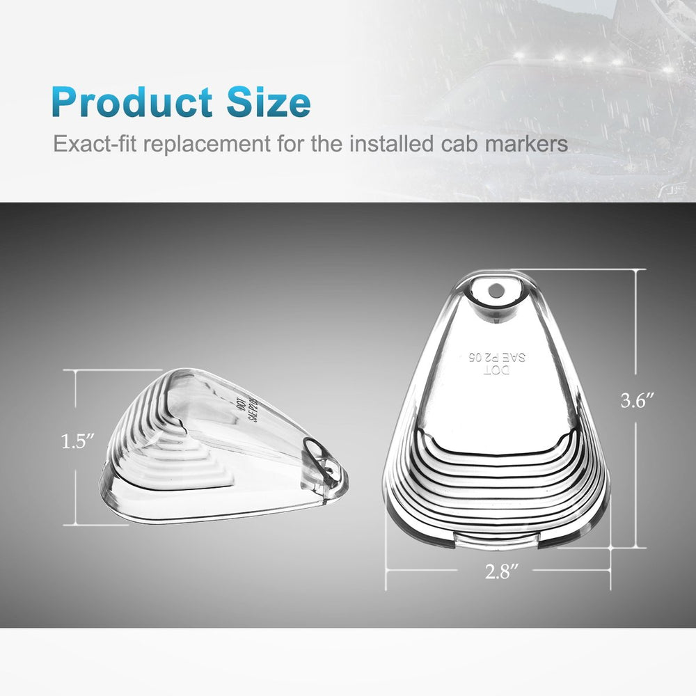 Partsam cab marker installation detail for precise fit.