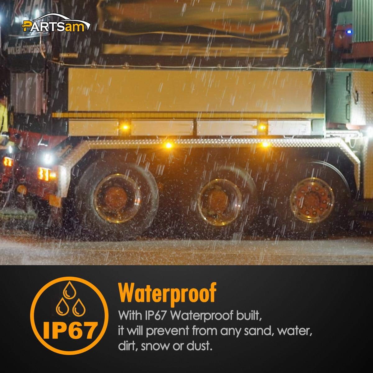 Partsam cab-marker light and trailer illumination for safer roadside identification
