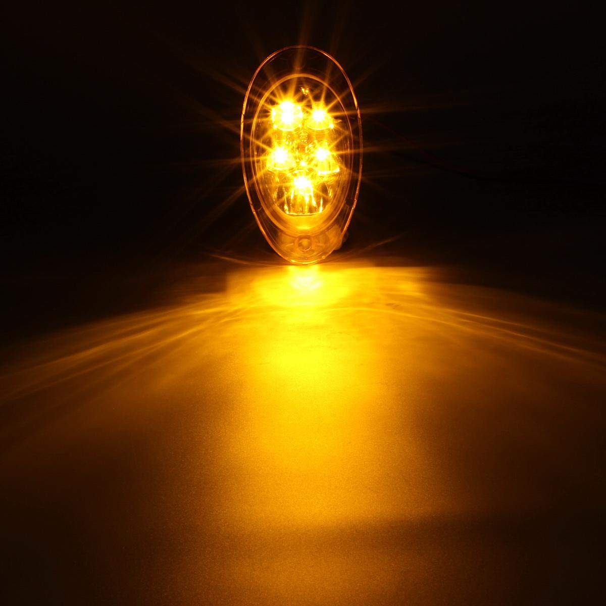 Partsam Cascadia amber LED side marker light front view boosts daytime visibility