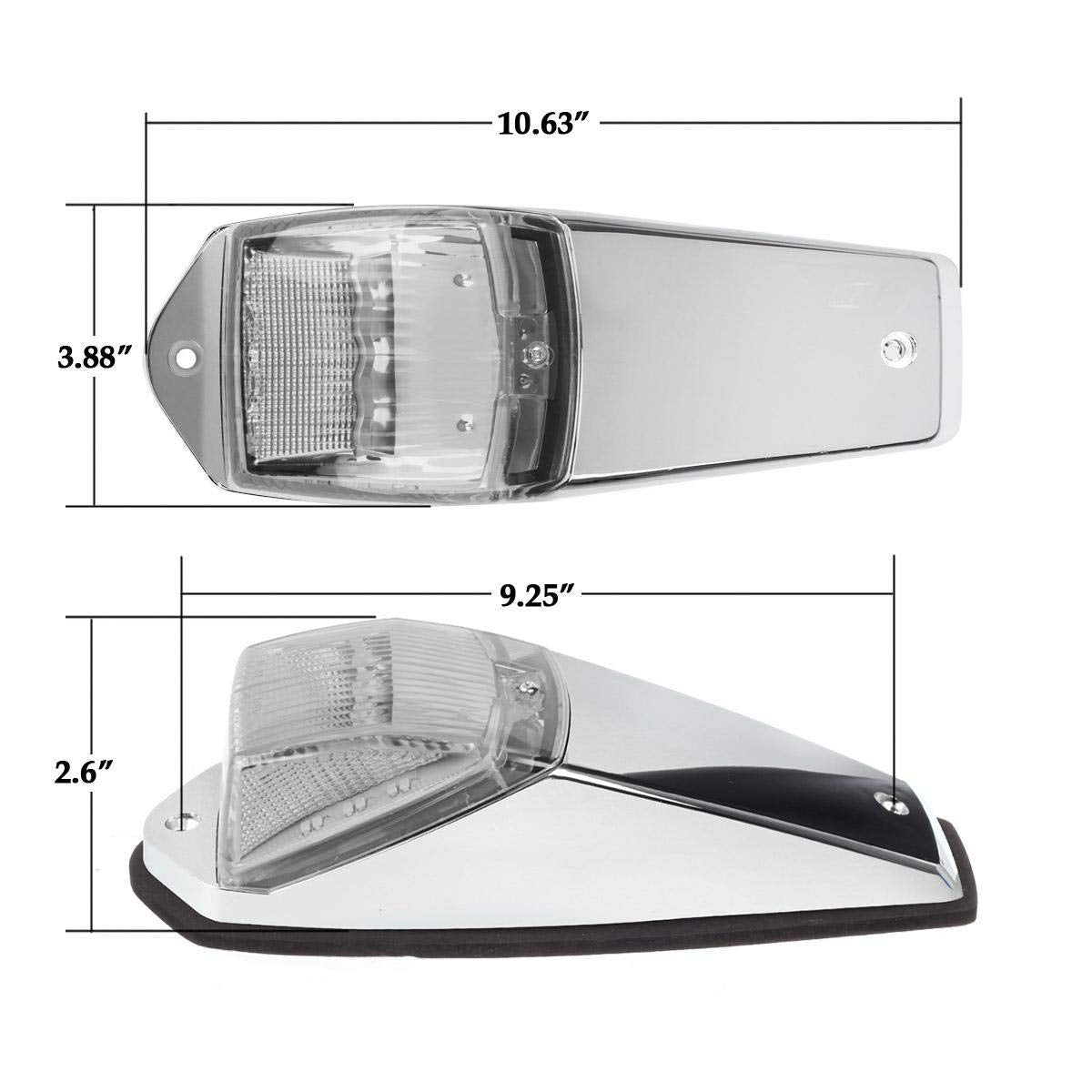 Partsam chrome-base amber cab marker adds durability and high visibility for Peterbilt.