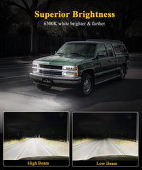 Partsam chrome headlight face adds a premium, mirror-like finish.