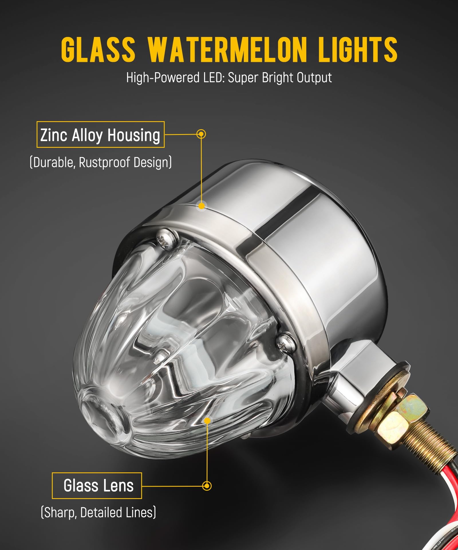 Partsam clear lens delivers crisp light lines for precise signaling