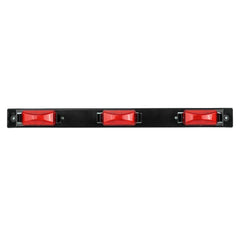 Partsam DOT approved 17-inch red LED light bar front view for improved trailer visibility.