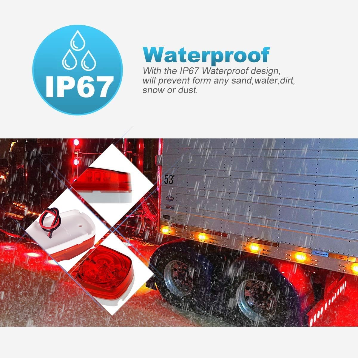 Partsam DOT-approved marker light for trucks ensuring compliance