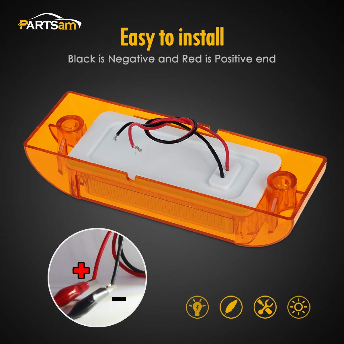 Partsam dot-approved trailer marker light offers dependable 12V operation