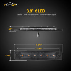 Partsam dual-wire smoke-lens marker offers simple, versatile vehicle wiring.