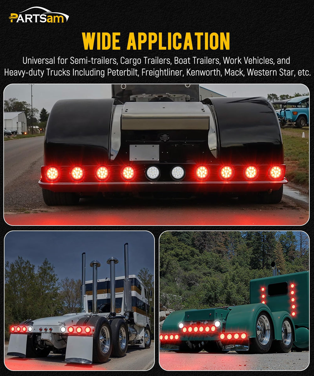 Partsam durable LED trailer light with low current draw