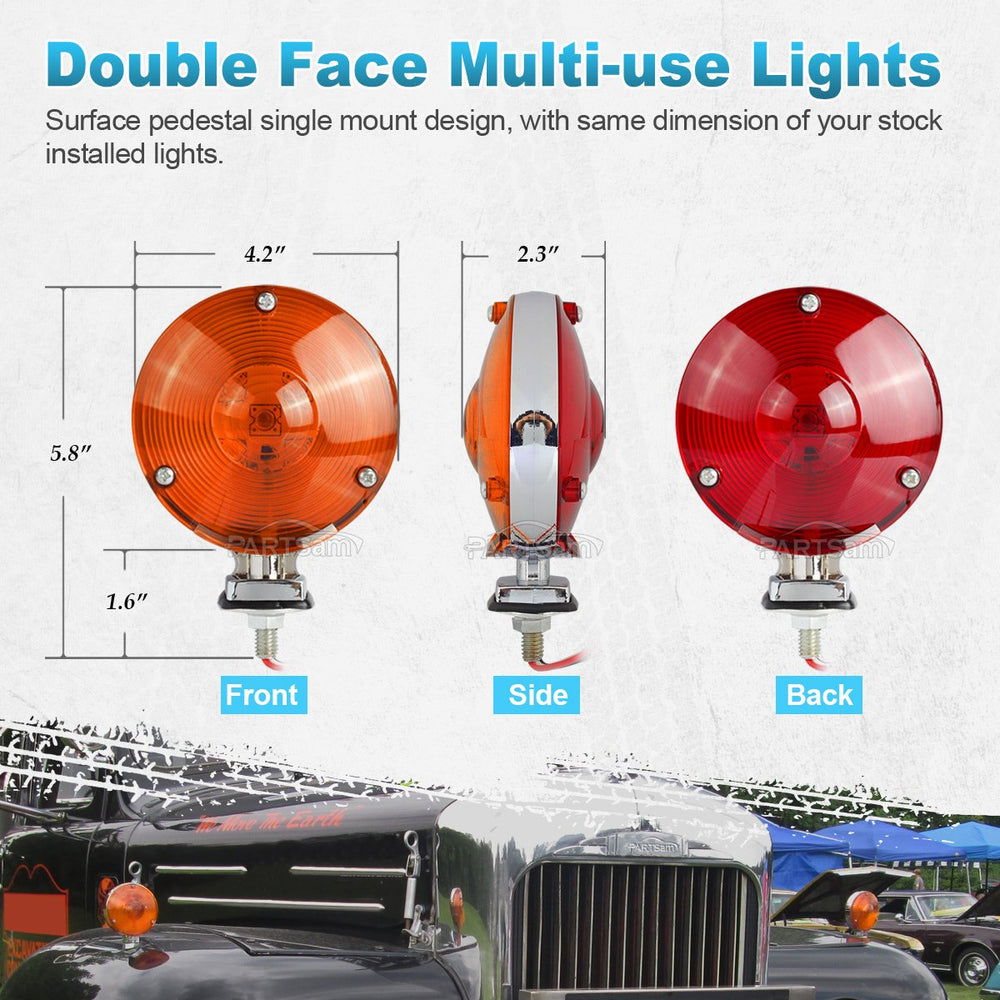 Partsam fender-mount LED light suitable for trucks, trailers, and equipment.