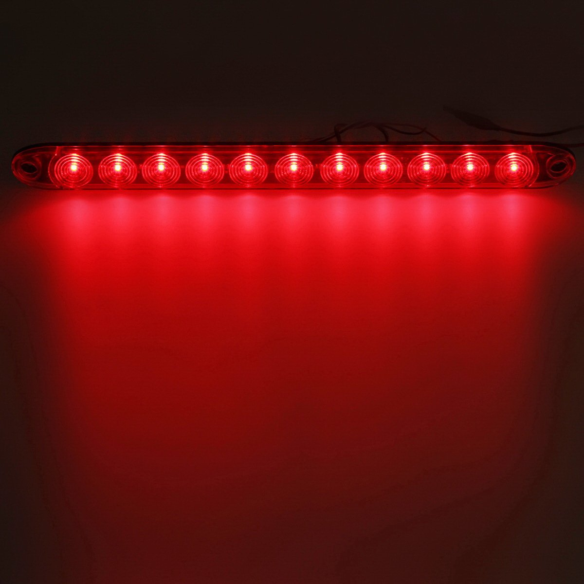 Partsam flange-mount stop-turn-tail light for trailers and RVs, weather resistant.