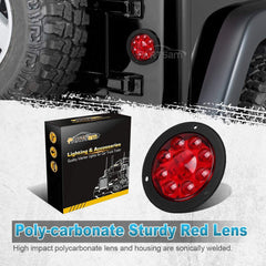 Partsam 12-LED sealed light for trailers stays bright in wet conditions.