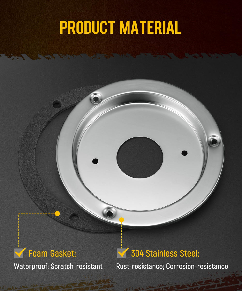 Partsam foam gasket aids waterproof, scratch-resistant installation behind the ring