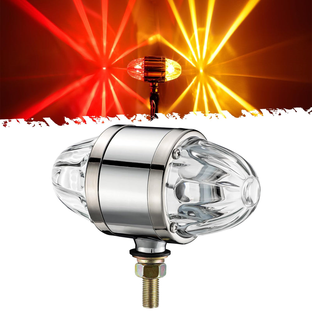Partsam Glass Watermelon Light amber-red front view enhances truck signaling