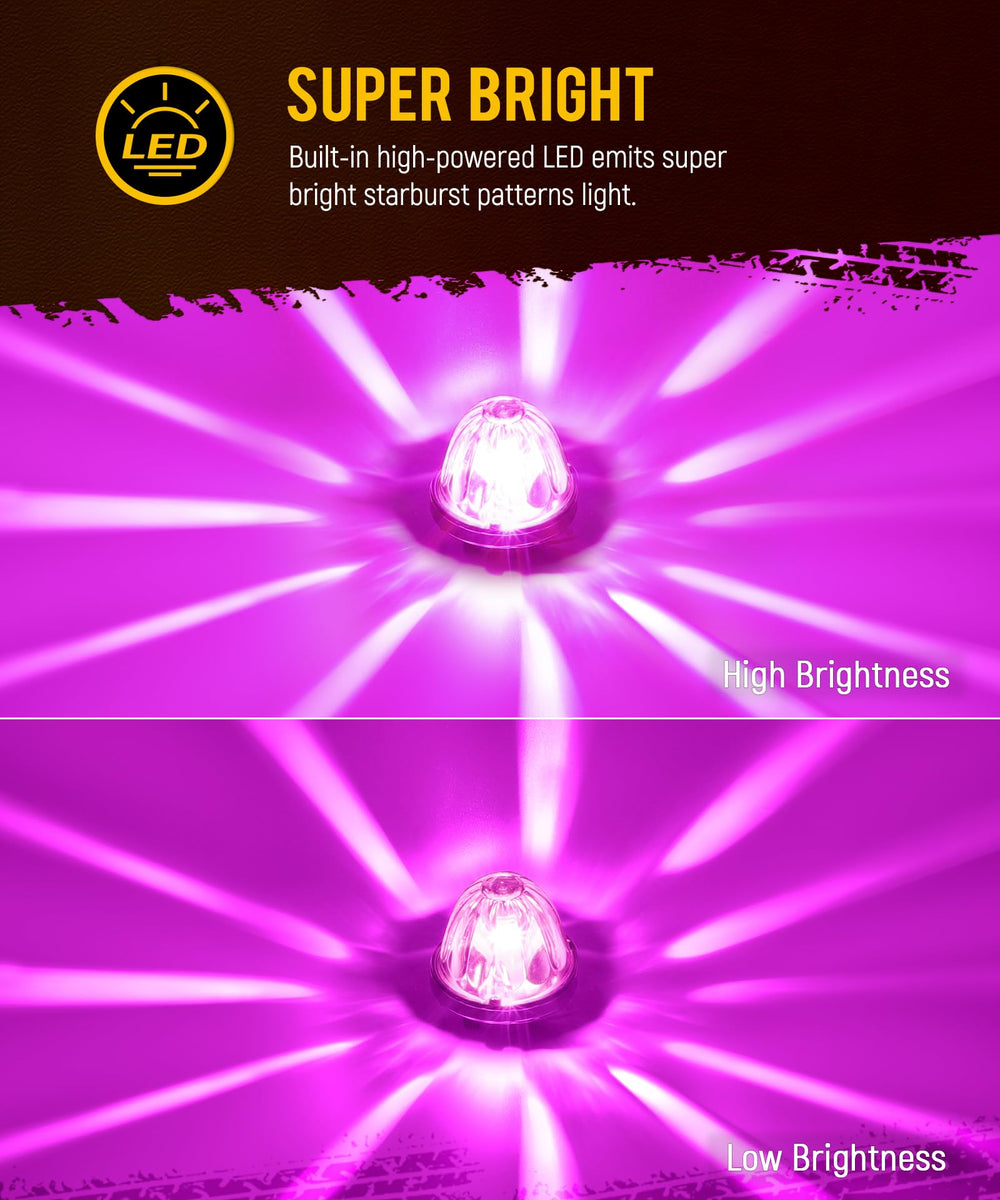 Partsam purple watermelon light lens close-up showing glass design