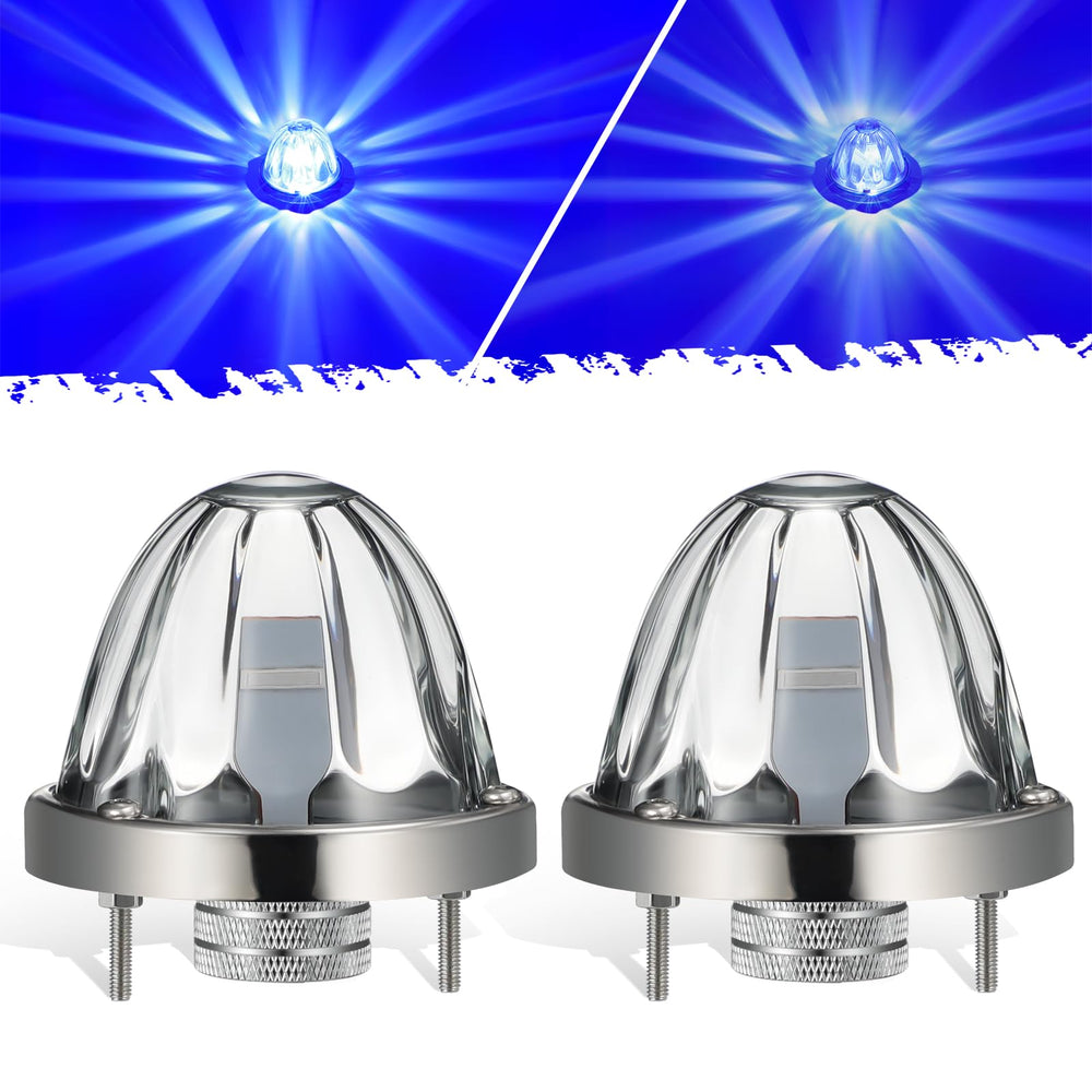 Partsam Glass Watermelon Lights side-marker with bezel improves truck visibility.