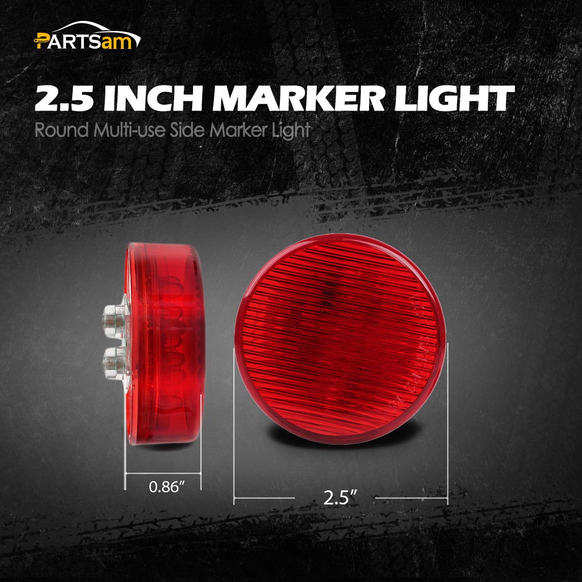 Partsam grommet mount-compatible LED light offers flexible mounting options.