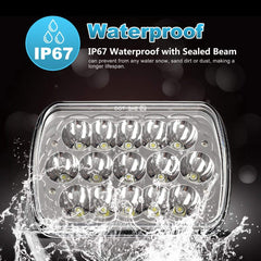 Partsam H6054 LED headlights low-beam view for clear road lighting