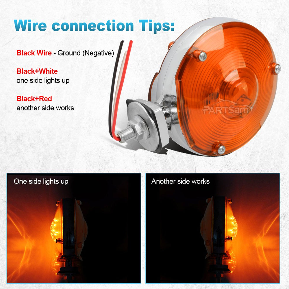 Partsam heavy-duty amber turn signal light ideal for trucks and trailers