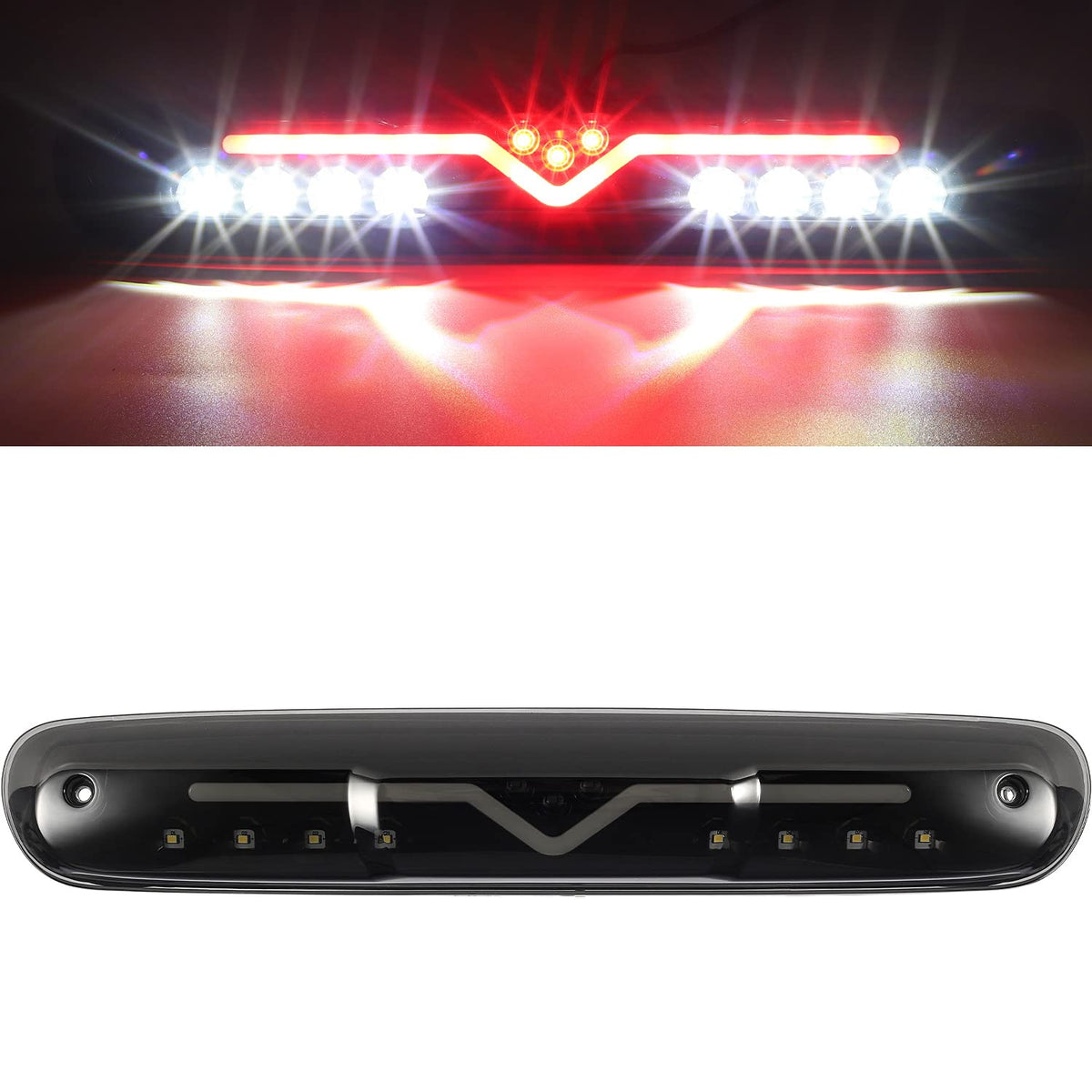 Partsam high mount stop light for Silverado improves visibility with smoke lens