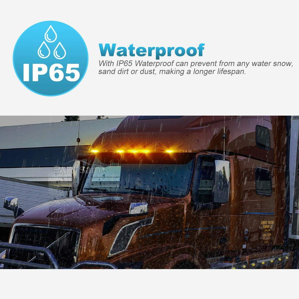 Partsam IP65 waterproof cab light withstands rain and snow for dependable use.