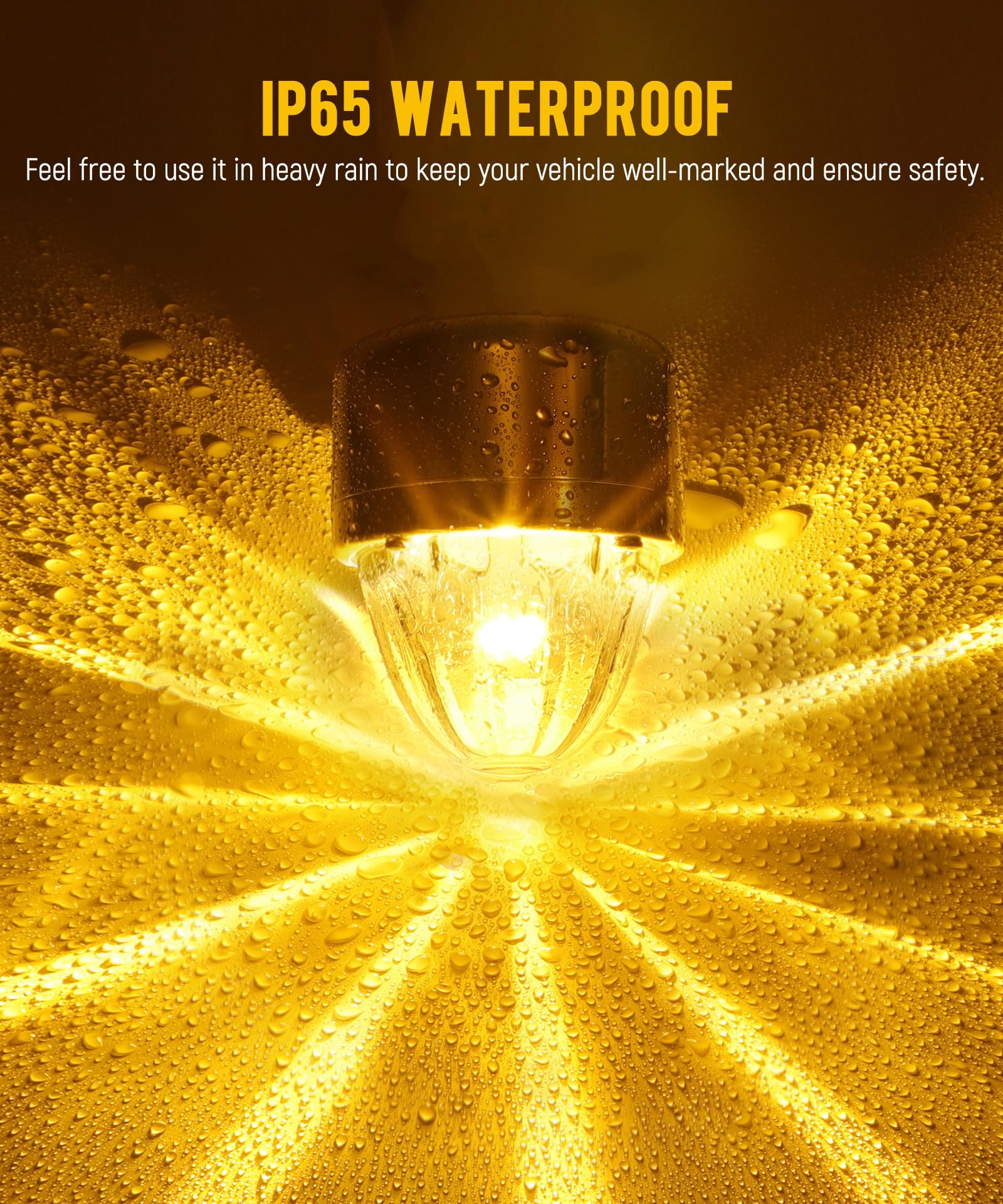Partsam IP65 waterproof design withstands rain, dust, and snow
