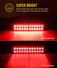Partsam IP67 red LED trailer light showing waterproof protection.
