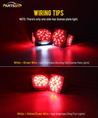 Partsam IP68 waterproof trailer light with durable lens for harsh weather.