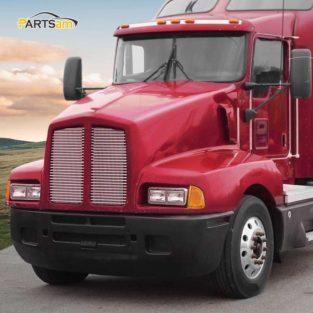 Partsam Kenworth amber front light pair emphasizes improved night visibility and safety.