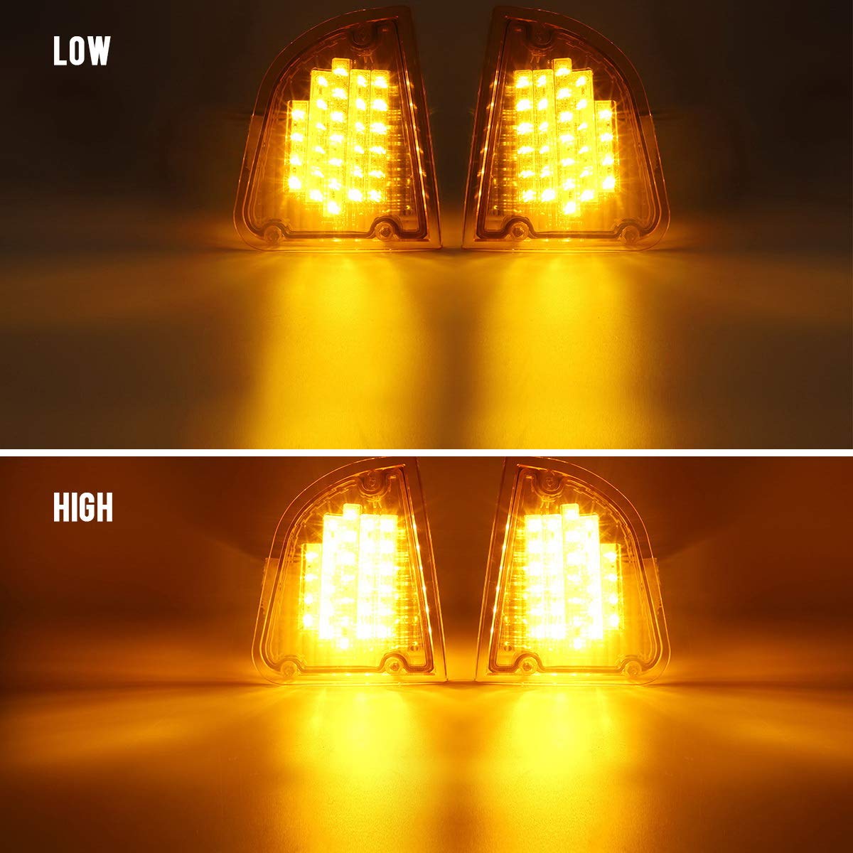Partsam Kenworth amber LED front P/T/C light left signals clearly and easily.