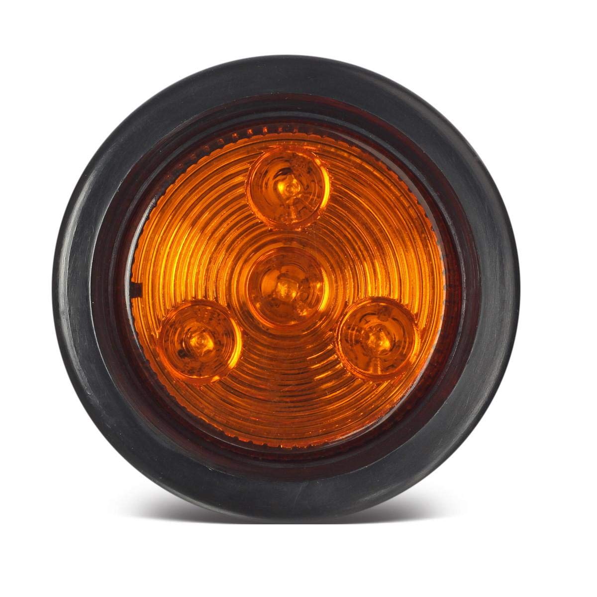 Partsam 4-LED amber round marker light highlights visibility on trucks