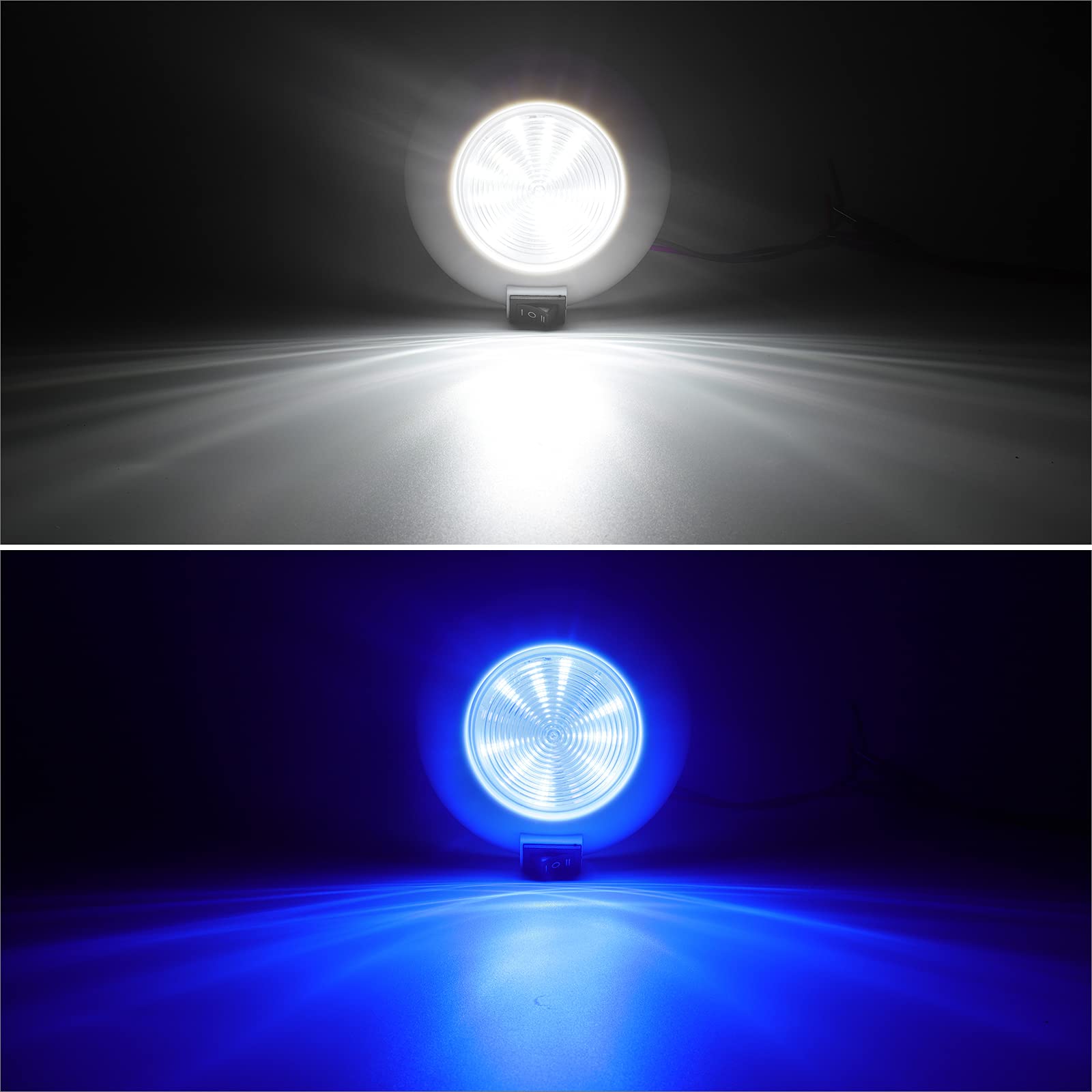 Partsam round LED dome light designed for truck interior use.