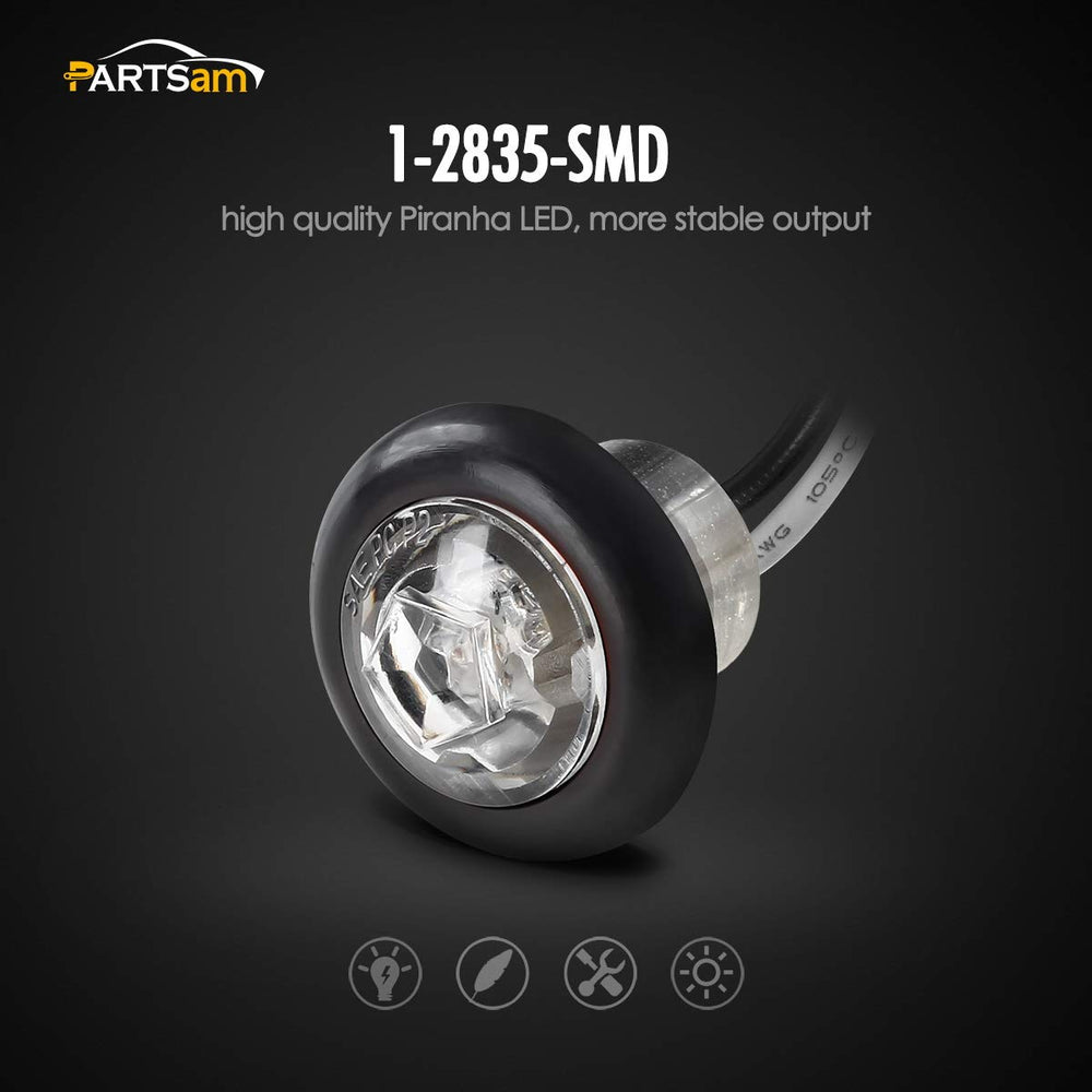 Partsam clear lens LED marker light with waterproof seal
