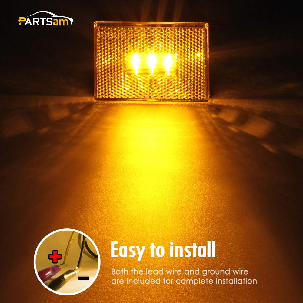 Partsam 2-wire LED trailer light for simple power and ground connection.