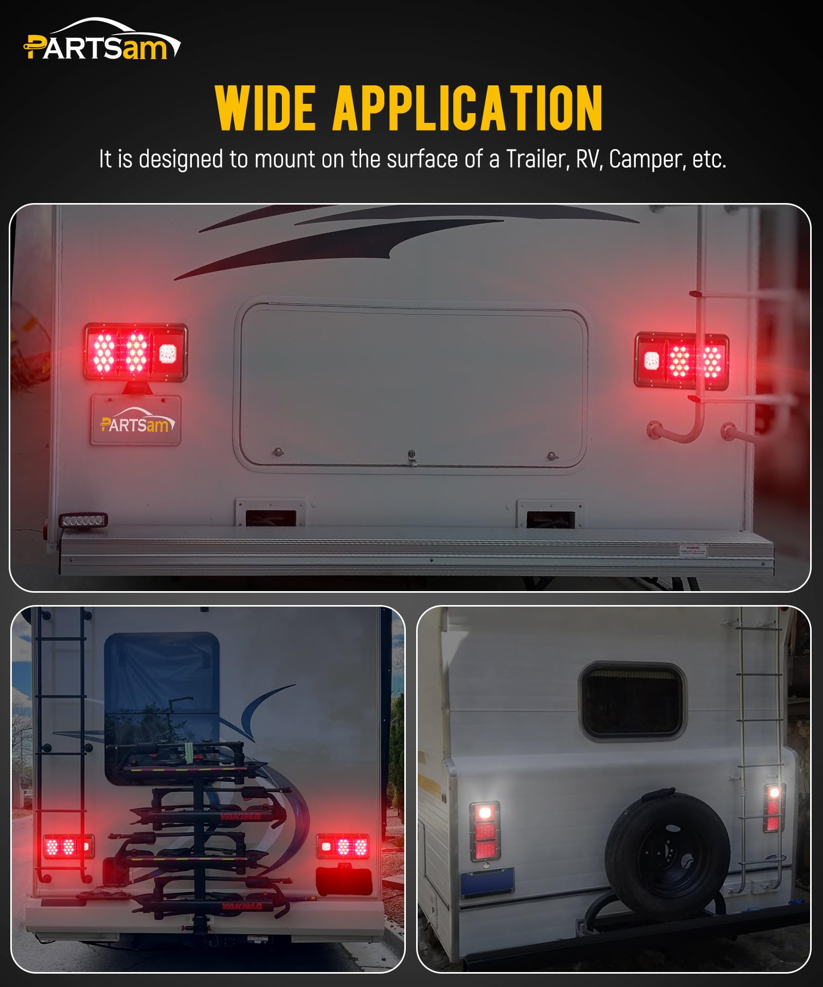 Partsam taillight dimensions and compatible cutout for installation