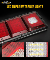 Partsam red lenses highlight stop and turn signals with bright visibility