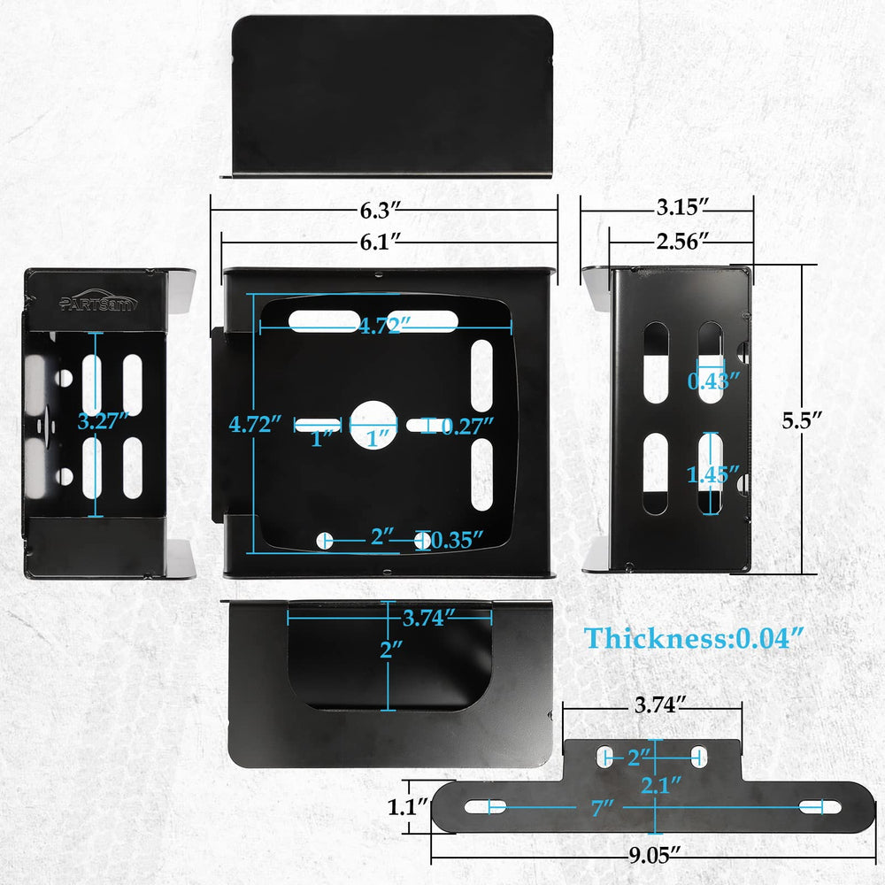 Partsam license plate bracket with screws for secure mounting