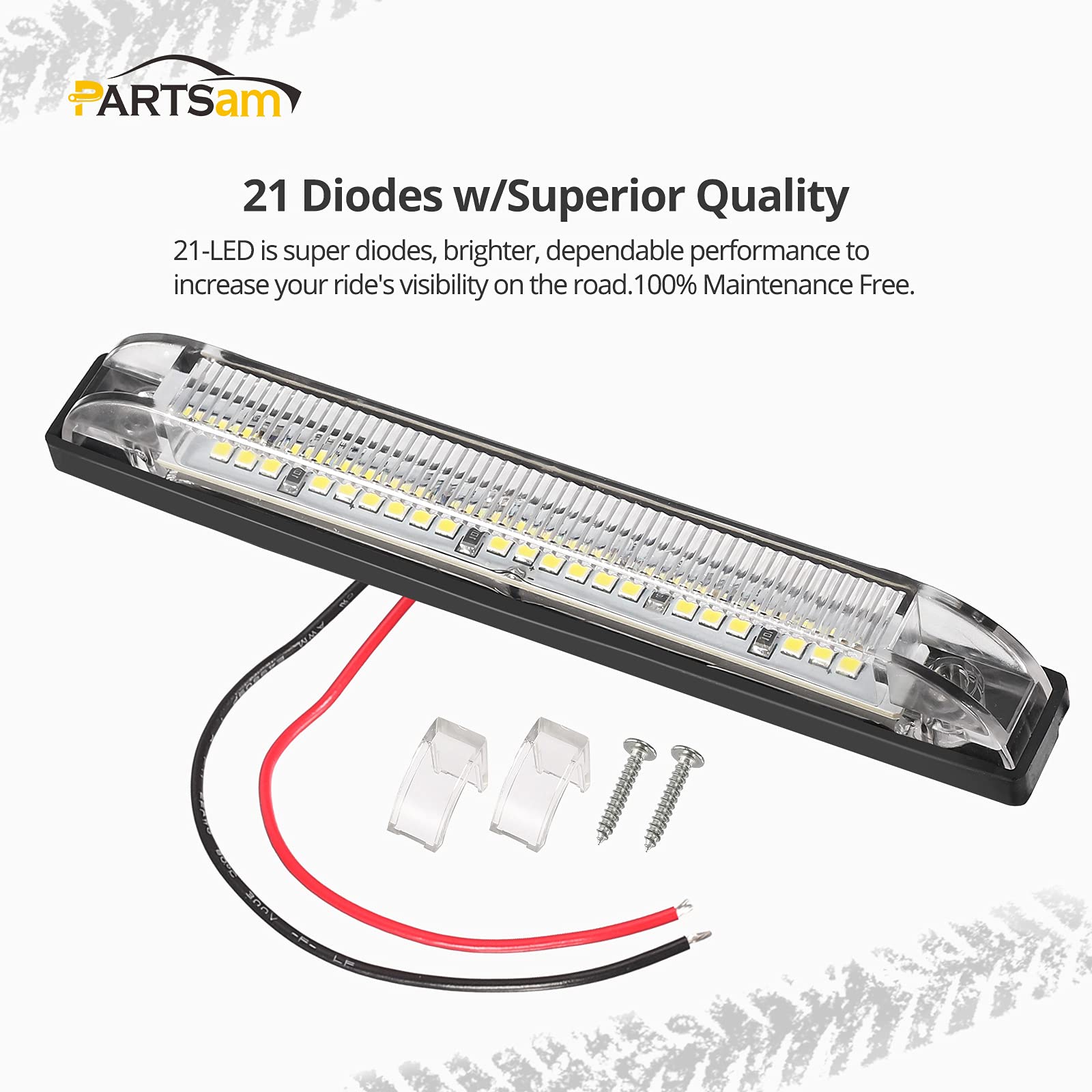 Partsam marine LED strip with clear lens for boat cabin lighting