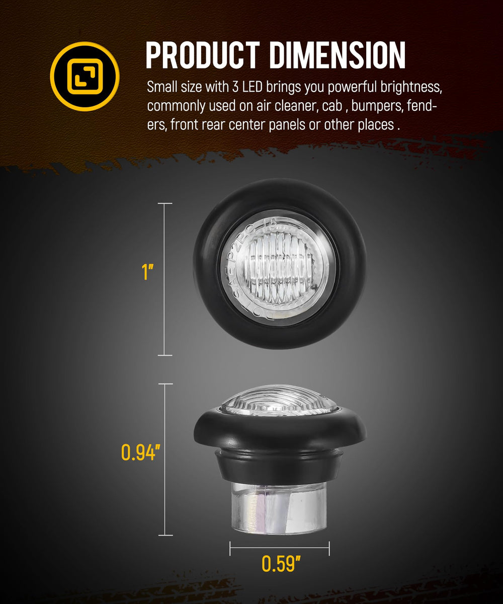 Partsam marker light installed on trailer or RV for side or clearance signaling.