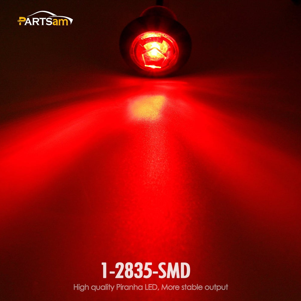 Partsam red side marker light for versatile installation
